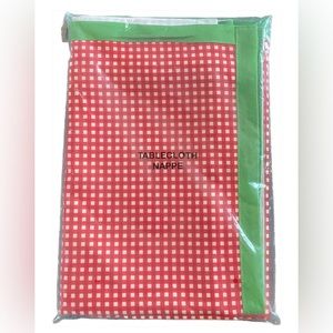 Red Checkered Tablecloth 52” x 70” NWT